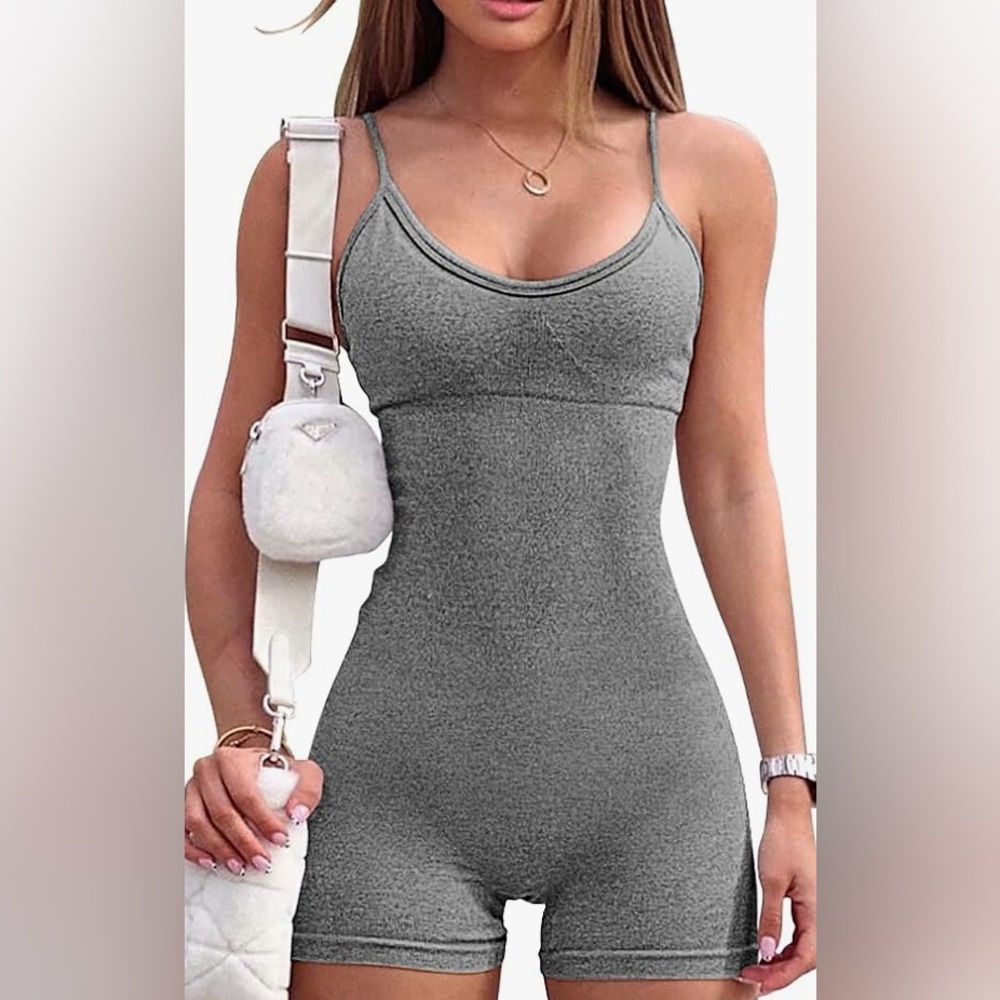 Grey Workout Romper